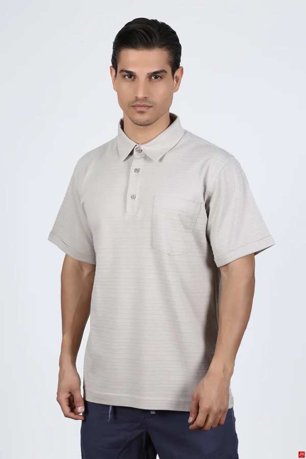 پولوشرت مردانه طوسی روشن جی پی ای JPA کد 02306