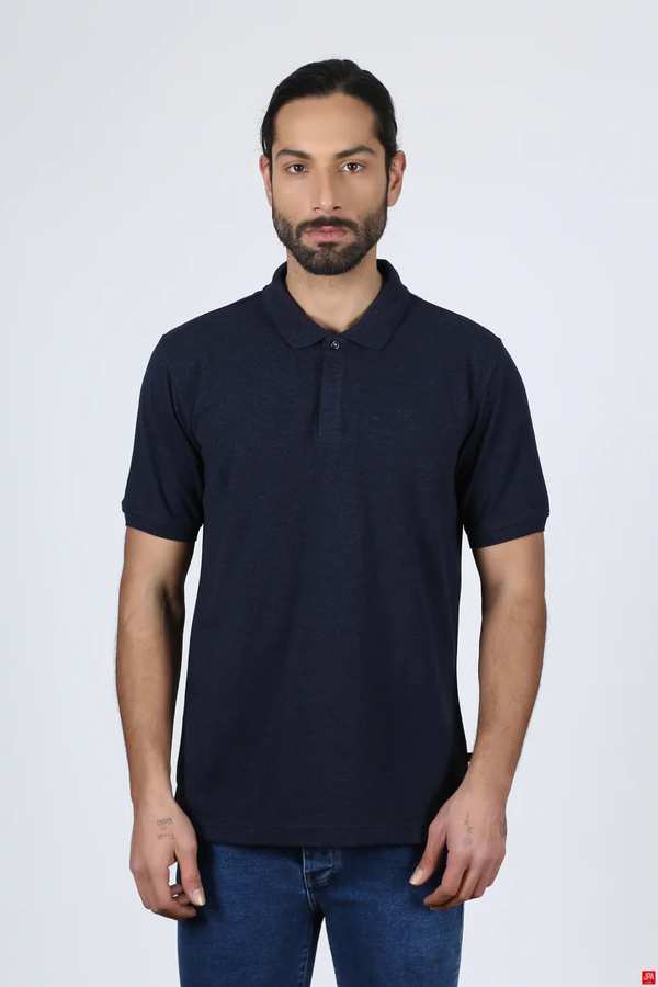پولوشرت مردانه سرمه ای جی پی ای JPA کد 02299