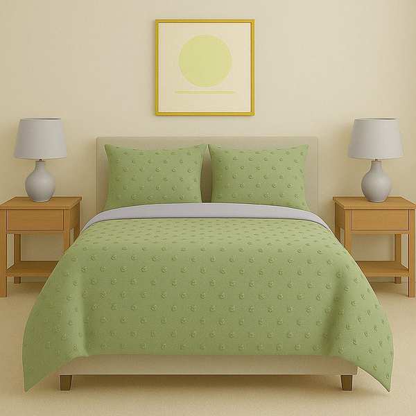 سرویس روتختی کاوری مینیمال طرح برجسته خال خالی نوپه هوم