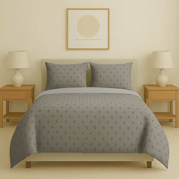 سرویس روتختی کاوری مینیمال طرح برجسته خال خالی نوپه هوم