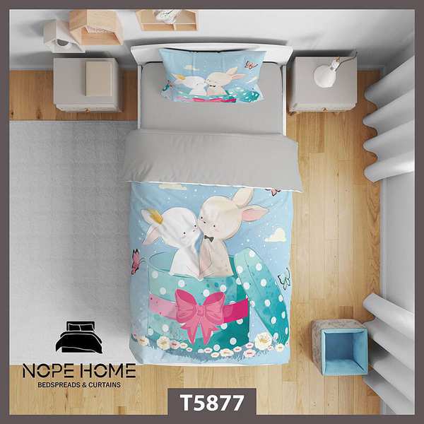 روتختی کودک طرح بچگانه خرگوش کد T5877 نوپه هوم