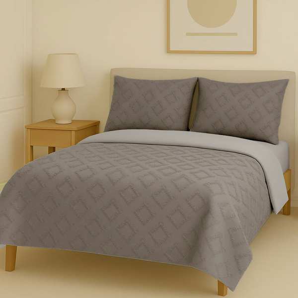 سرویس روتختی کاوری مینیمال طرح برجسته لوزی ریز نوپه هوم