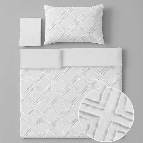 سرویس روتختی کاوری مینیمال طرح برجسته لوزی نوپه هوم