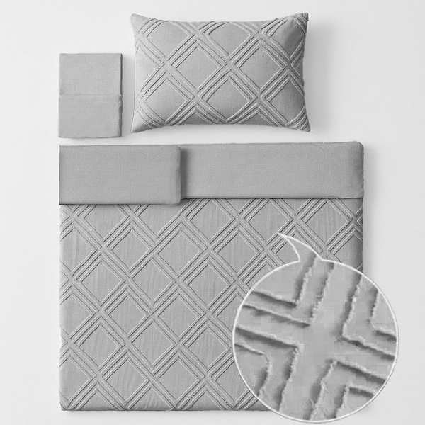 سرویس روتختی کاوری مینیمال طرح برجسته لوزی نوپه هوم