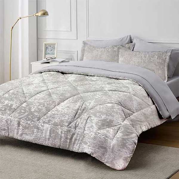 سرویس روتختی مخمل شانل طلاکوب مدرن مدل DD نوپه هوم