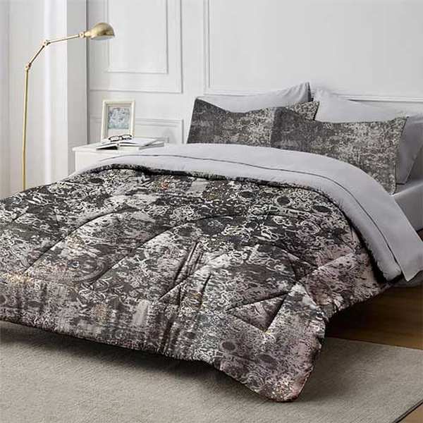 سرویس روتختی مخمل شانل طلاکوب مدرن مدل DD نوپه هوم