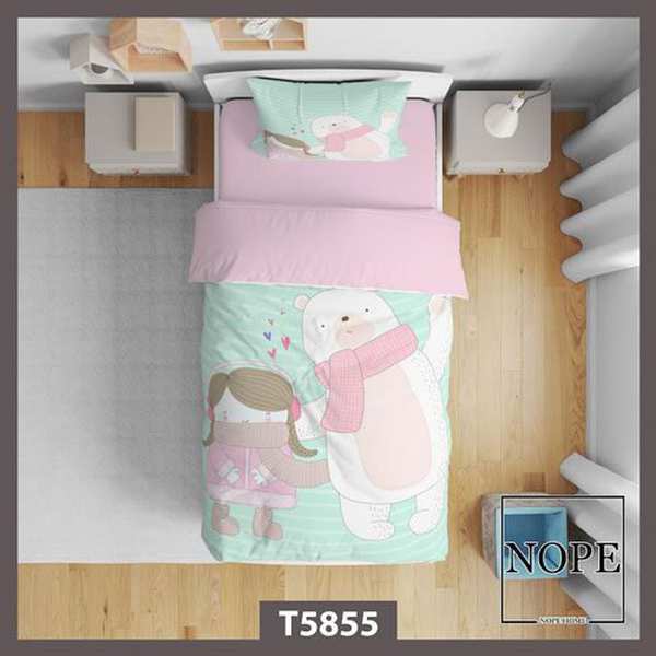 روتختی کودک طرح بچگانه خرس مدل T5855 نوپه هوم