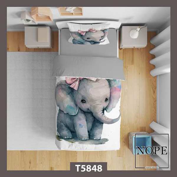 روتختی کودک طرح بچگانه فیل مدل T5848 نوپه هوم