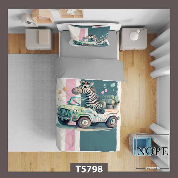 روتختی کودک طرح گورخر کارتونی مدل T5798 نوپه هوم