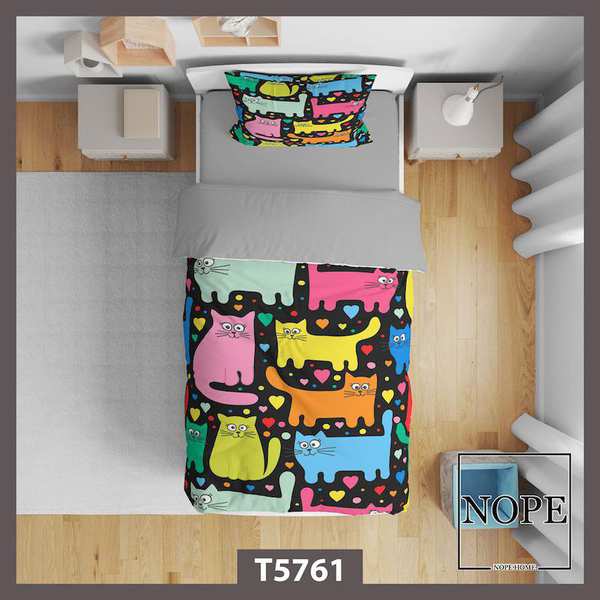 روتختی کودک طرح گربه ها مدل T5761 نوپه هوم