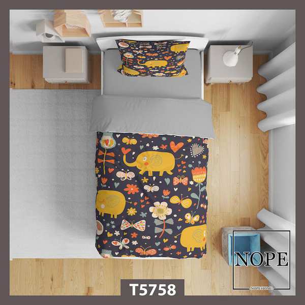 روتختی کودک طرح فیل ها مدل T5758 نوپه هوم