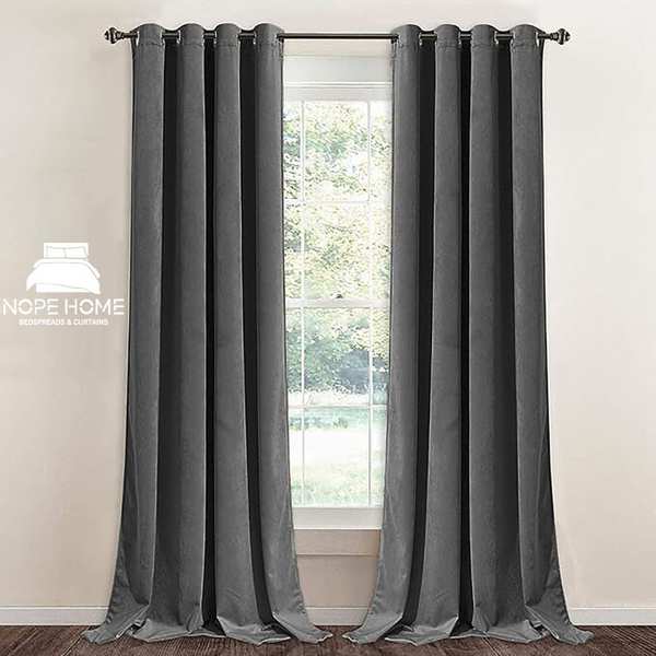 پرده آماده مخمل ویولت نوپه هوم