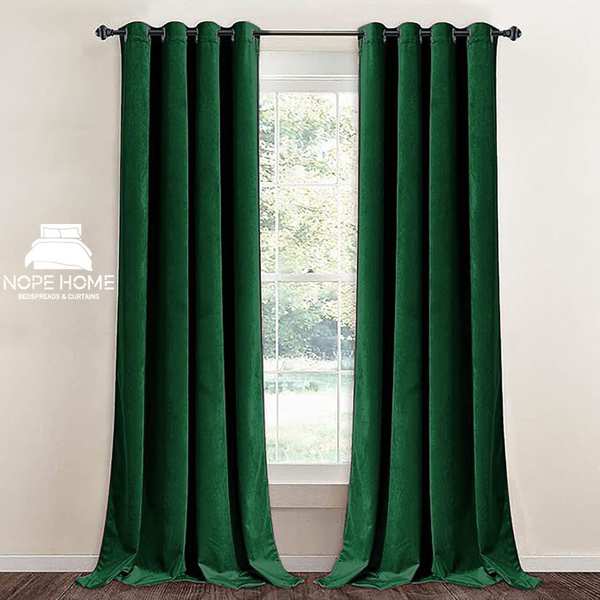 پرده آماده مخمل ویولت نوپه هوم