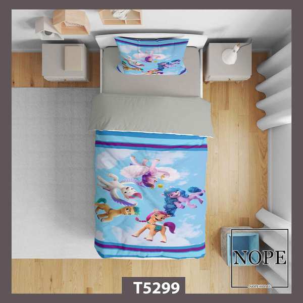 روتختی کودک طرح اسبهای تک شاخ مدل T5299 نوپه هوم