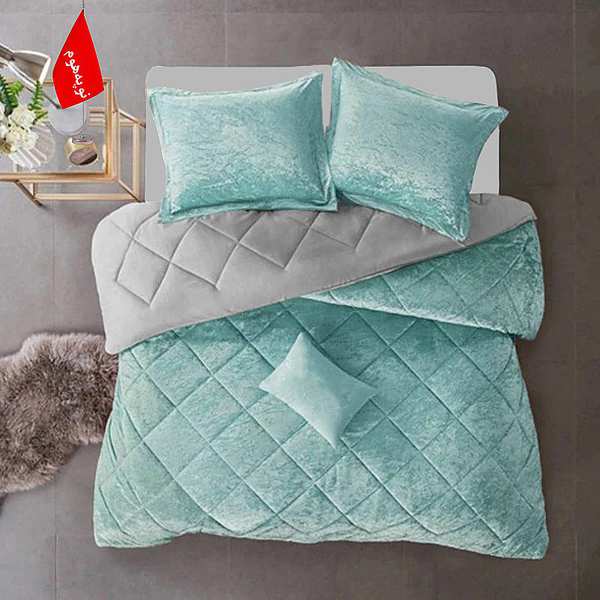 روتختی مینیمال مخمل طرح لوزی نوپه هوم