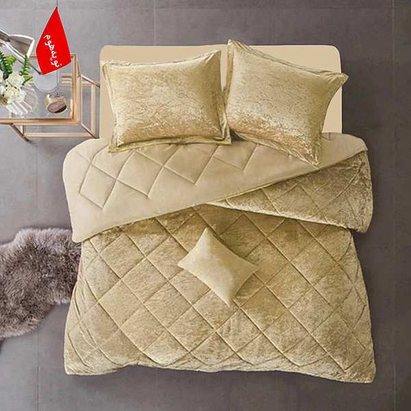 روتختی مینیمال مخمل طرح لوزی نوپه هوم