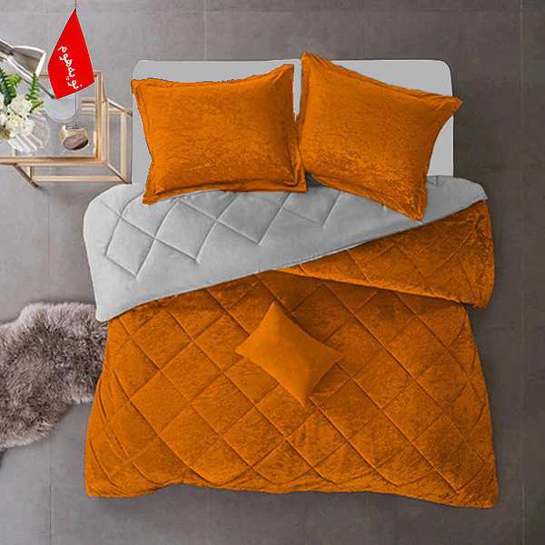 روتختی مینیمال مخمل طرح لوزی نوپه هوم