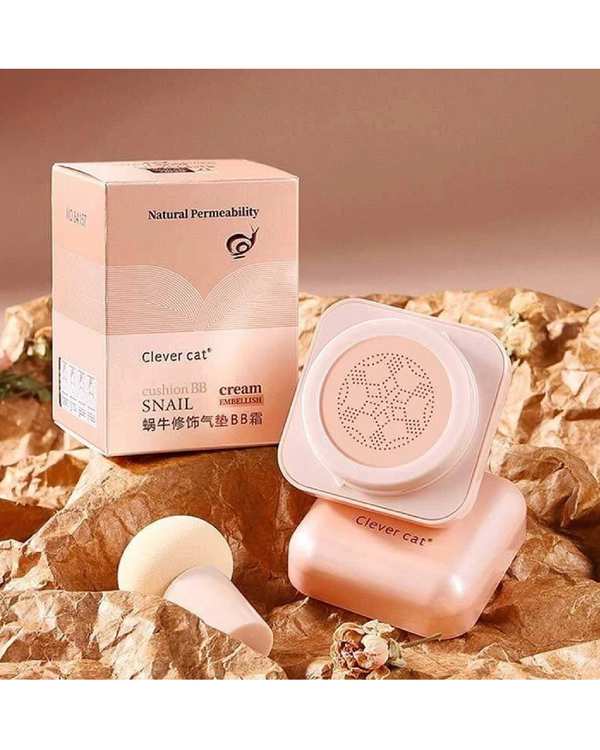 کوشن BB کرم کلور کت Clever Cat مدل حلزون شماره 22 به همراه پد ارایشی - تصویر 2