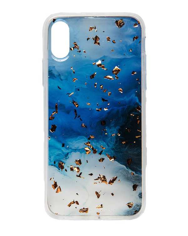 قاب آبرنگی آبی Apple iPhone X