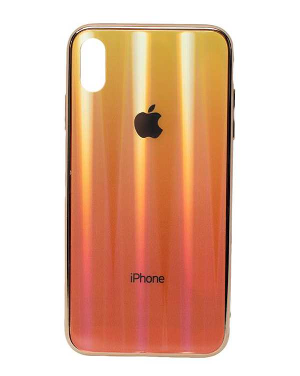 قاب آیفون هولوگرامی نارنجی iPhone XS MAX
