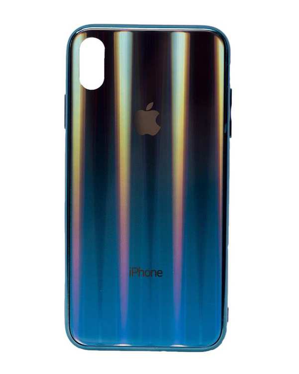 قاب آیفون هولوگرامی آبی iPhone XS Max ?>