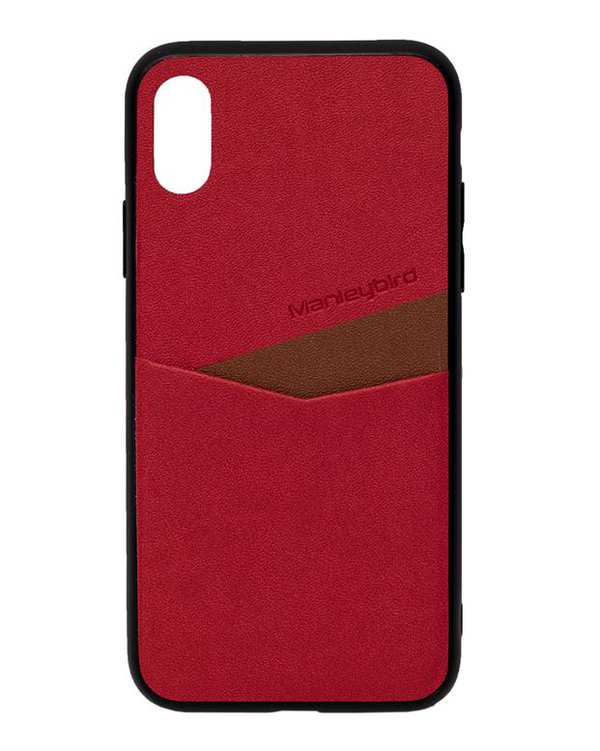 قاب چرم قرمز iPhone XS Max فشن کیس
