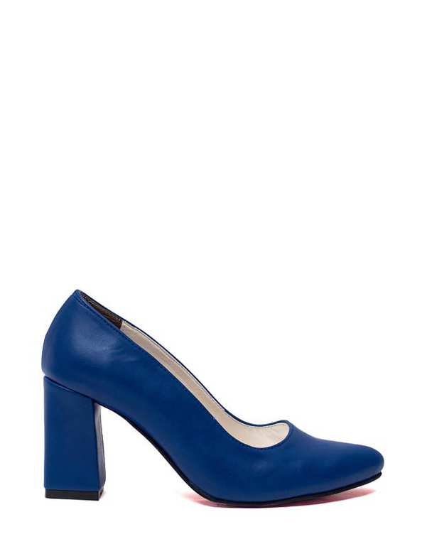 کفش زنانه پاشنه بلند آبی کاربنی سورا