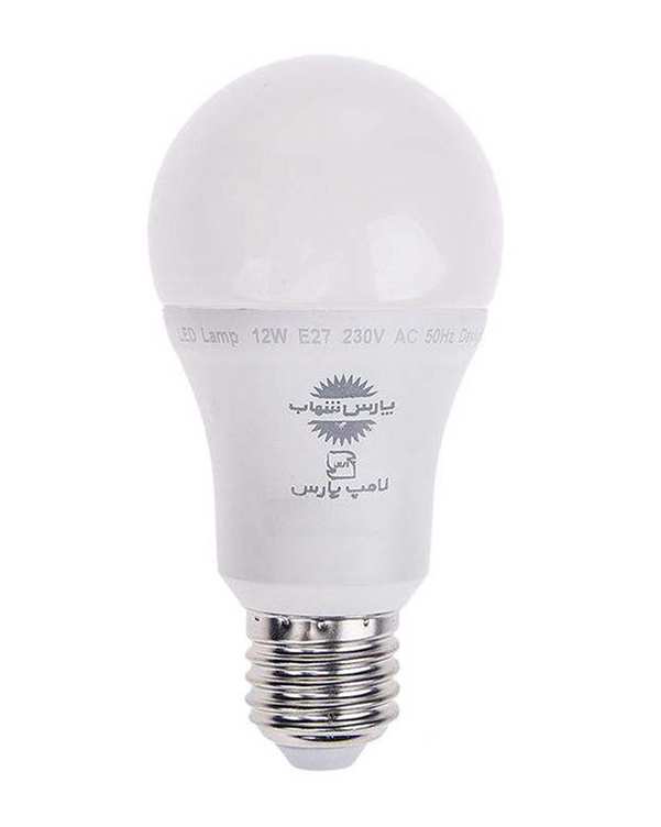 ​لامپ LED مدل حبابی A60 مات 12 وات مهتابی پارس شهاب