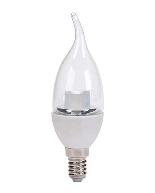 ​لامپ LED شمعی مدل اشکی شفاف 6 وات آفتابی پارس شهاب