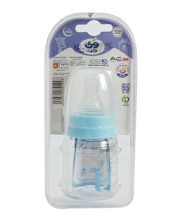 شیشه شیر کودک پیرکس کد B302 آبی 60ml وی کر