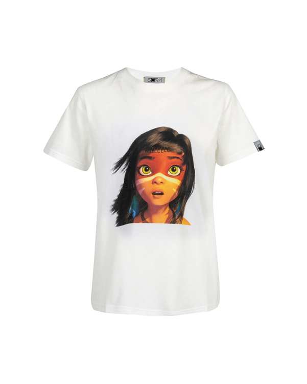 تی شرت دخترانه نخی طرح Ainbo سورا