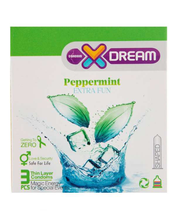 کاندوم خنک کننده مدل Peppermint  ایکس دریم بسته 3 عددی