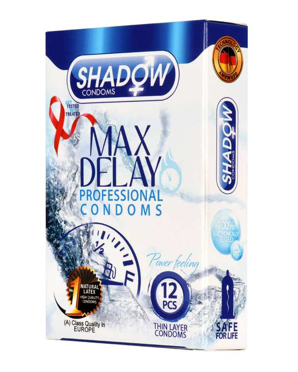کاندوم تاخیری مضاعف مدل Max Delay شدو بسته 12 عددی