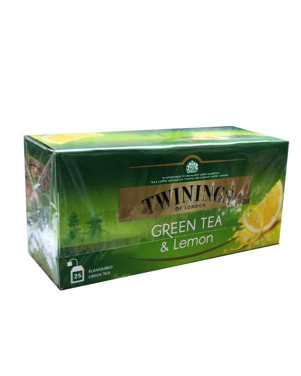 چای سبز کیسه ای با طعم لیمو توینینگز بسته 25 عددی