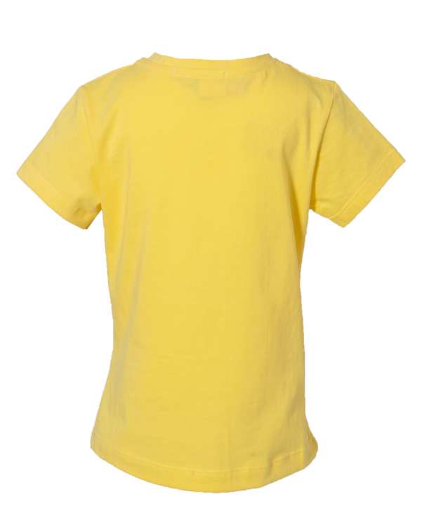 تی شرت دخترانه نخی یقه گرد زرد سدو