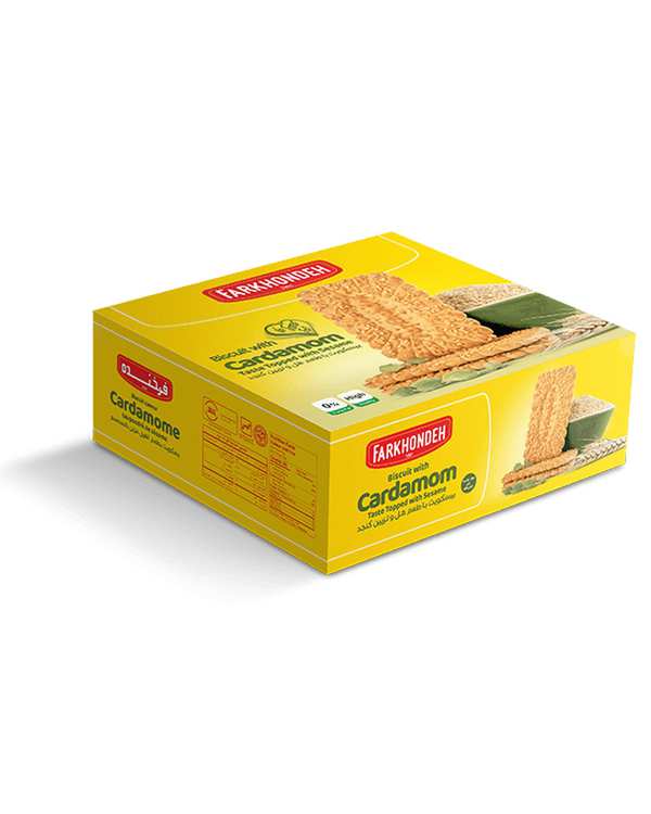 بیسکویت فرخنده کنجدی با طعم هل 2000 گرم