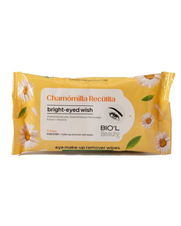 دستمال مرطوب پاک کننده آرایش دور چشم بیول Chamomilla Recutita