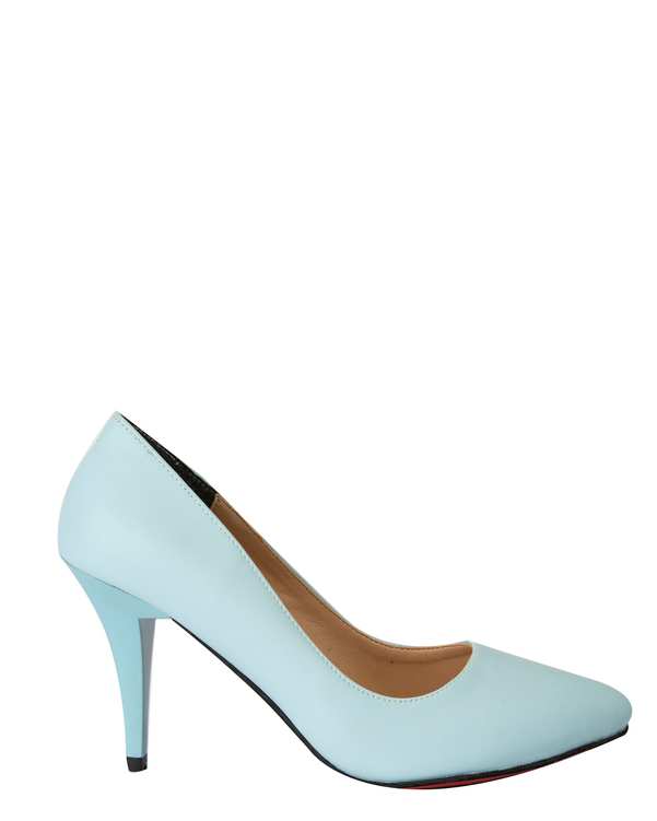 کفش زنانه پاشنه بلند آبی روشن زبرا ?>