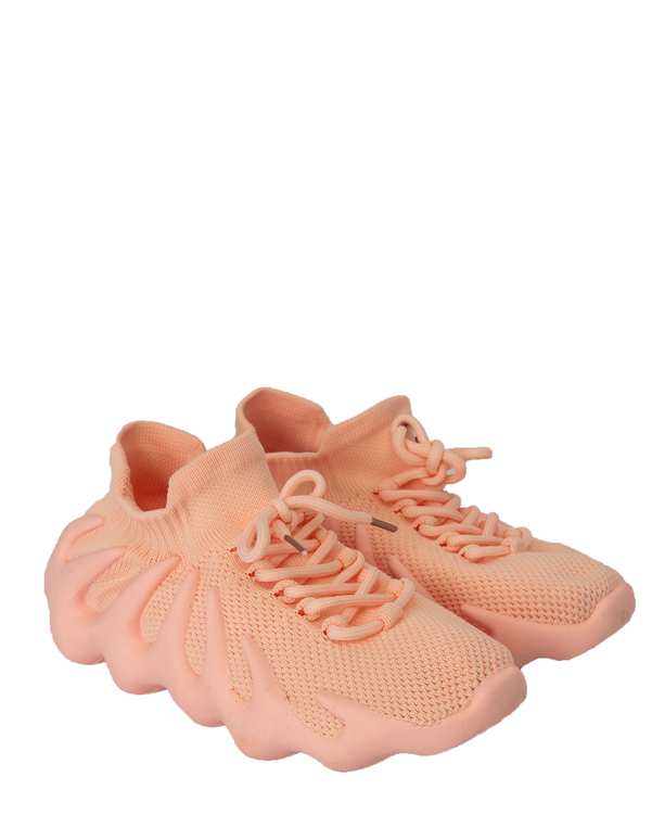کفش دخترانه ورزشی جورابی صورتی ساپایرسپور طرح Adidas Yeezy 450_1