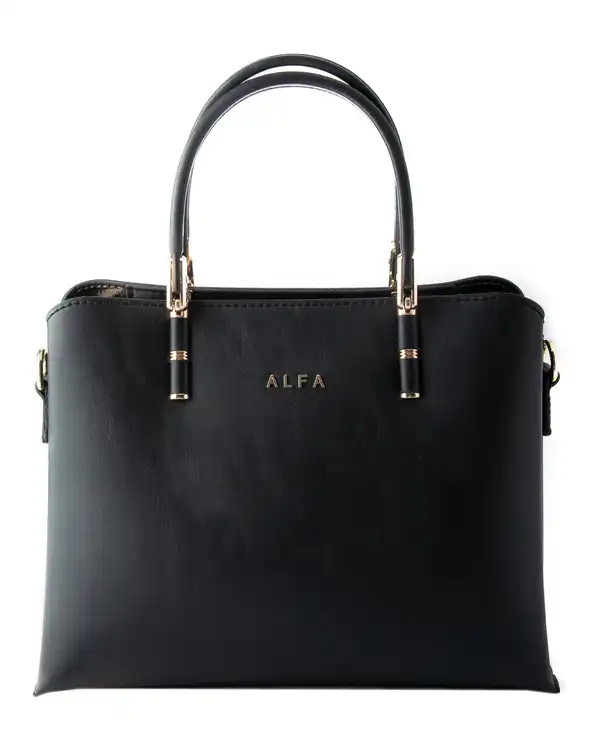 کیف زنانه دستی مشکی آلفا Alfa ?>