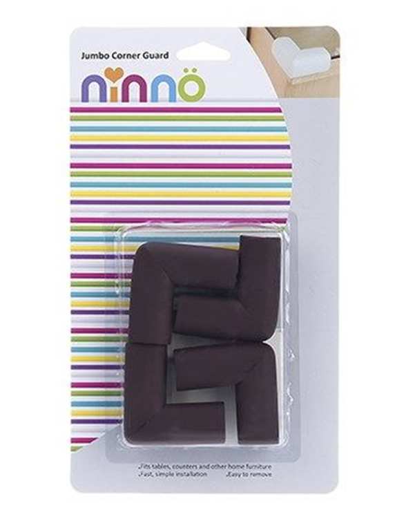 محافظ گوشه کوچک مشکی نینو Ninno مدل جامبو CJ05 بسته 4 عددی