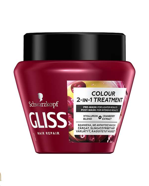 ماسک موهای رنگ شده گلیس Gliss مدل Colour 2 In 1Treatment حجم 300ml 