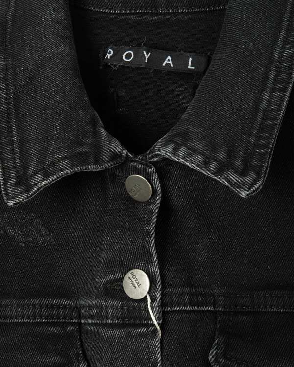 جلیقه زنانه جین زغالی رویال جین Royal Jeansکد 600655 - تصویر 2