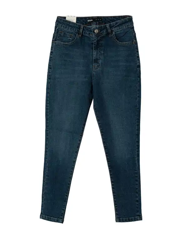 شلوار زنانه جین چسبان آبی تیره رویال جین Royal Jeans