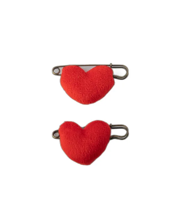 قلب تزئینی سنجاقی قرمز سورا Sora بسته 2 عددی