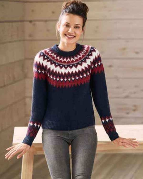 بلوز زنانه بافت سرمه ای اسمارا Esmara مدل Jumper کد 393340-2201 - تصویر 5