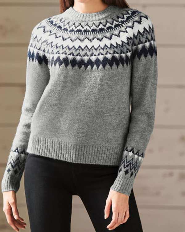 بلوز زنانه بافت طوسی اسمارا Esmara مدل Jumper کد 393340-2201 - تصویر 3