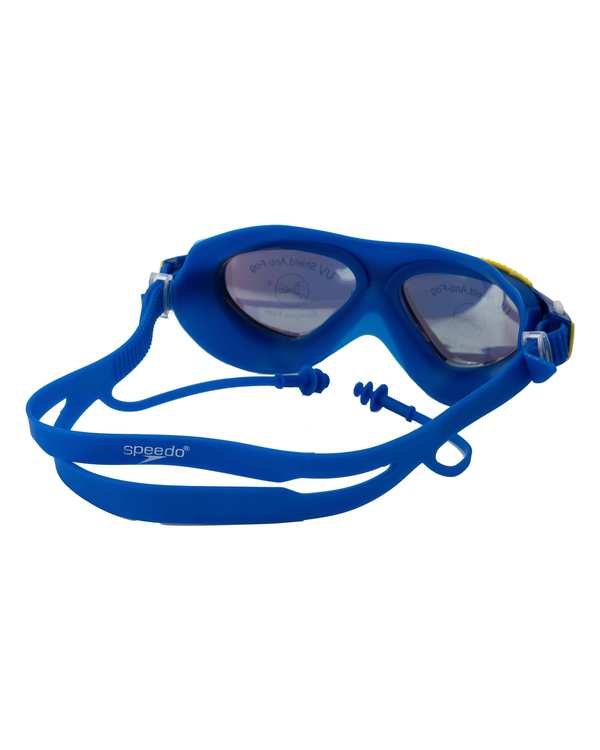 عینک شنا فرم بزرگ آبی کاربنی Speedo - تصویر 2
