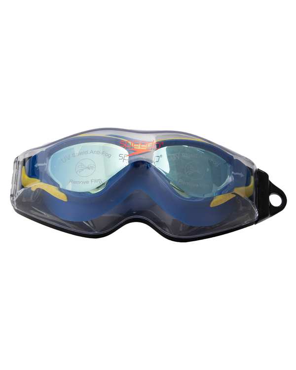 عینک شنا فرم بزرگ آبی کاربنی Speedo - تصویر 3