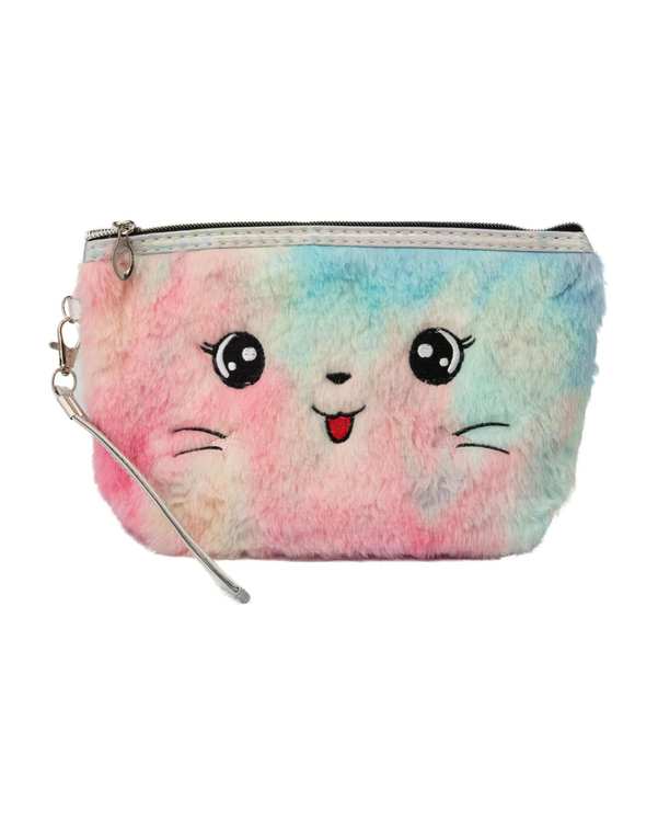 کیف لوارم آرایشی پولیشی چند رنگ سورا Sora طرح گربه
